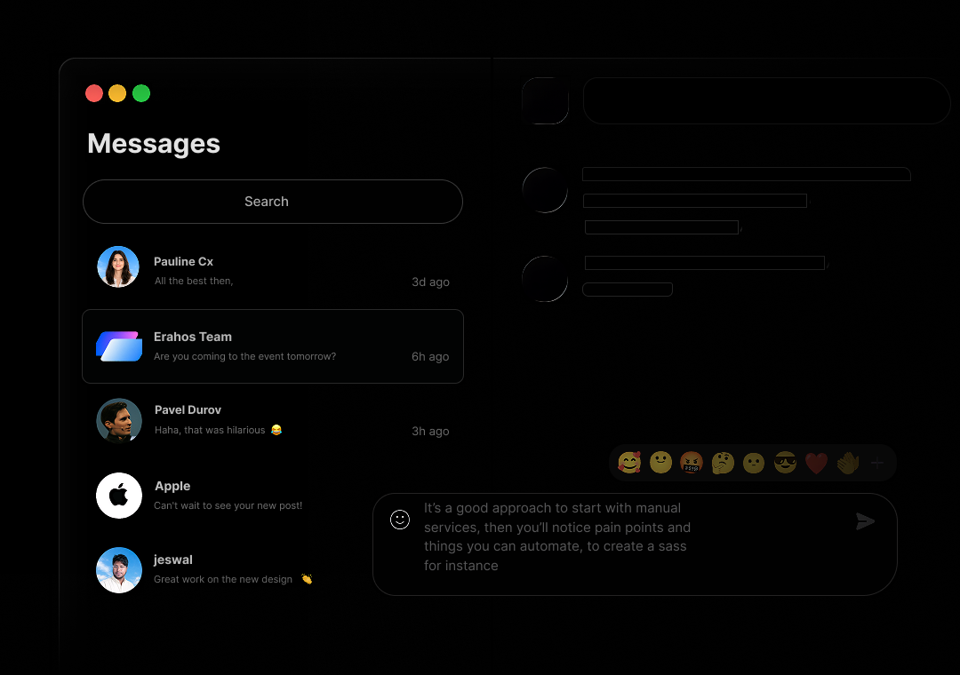 Inbox & Collaboration - Live chat widget, smart inbox, customer support, and founder collaboration — all in one place